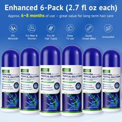 QYFJ User applying minoxidil to thinning areas in daily routine.