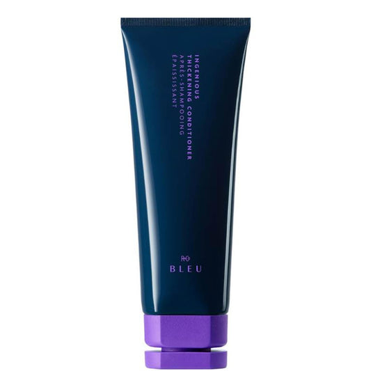 R+Co BLEU thickening conditioner bottle showing instant body and shine