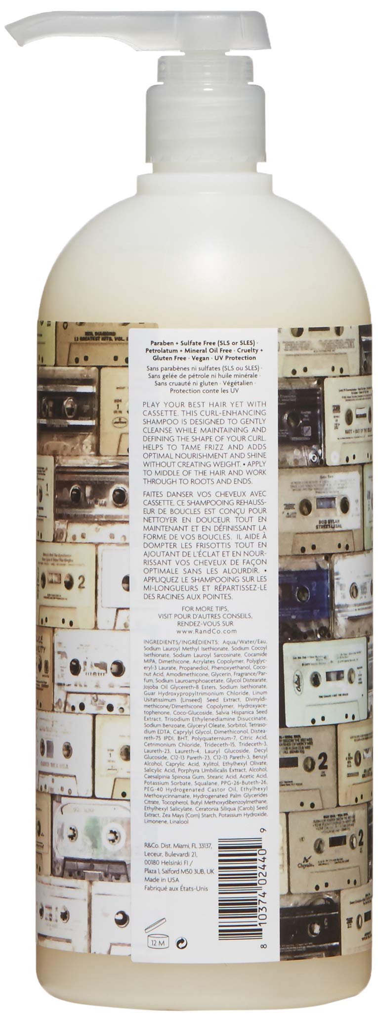R+Co Cassette ingredients scene featuring superseed oil complex for shine