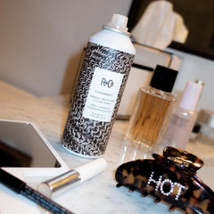 R+Co Chainmail spray creates glossy silky hair shine