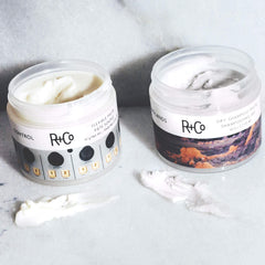 Natural matte finish on casual hairstyle using R+Co Control Flexible Paste