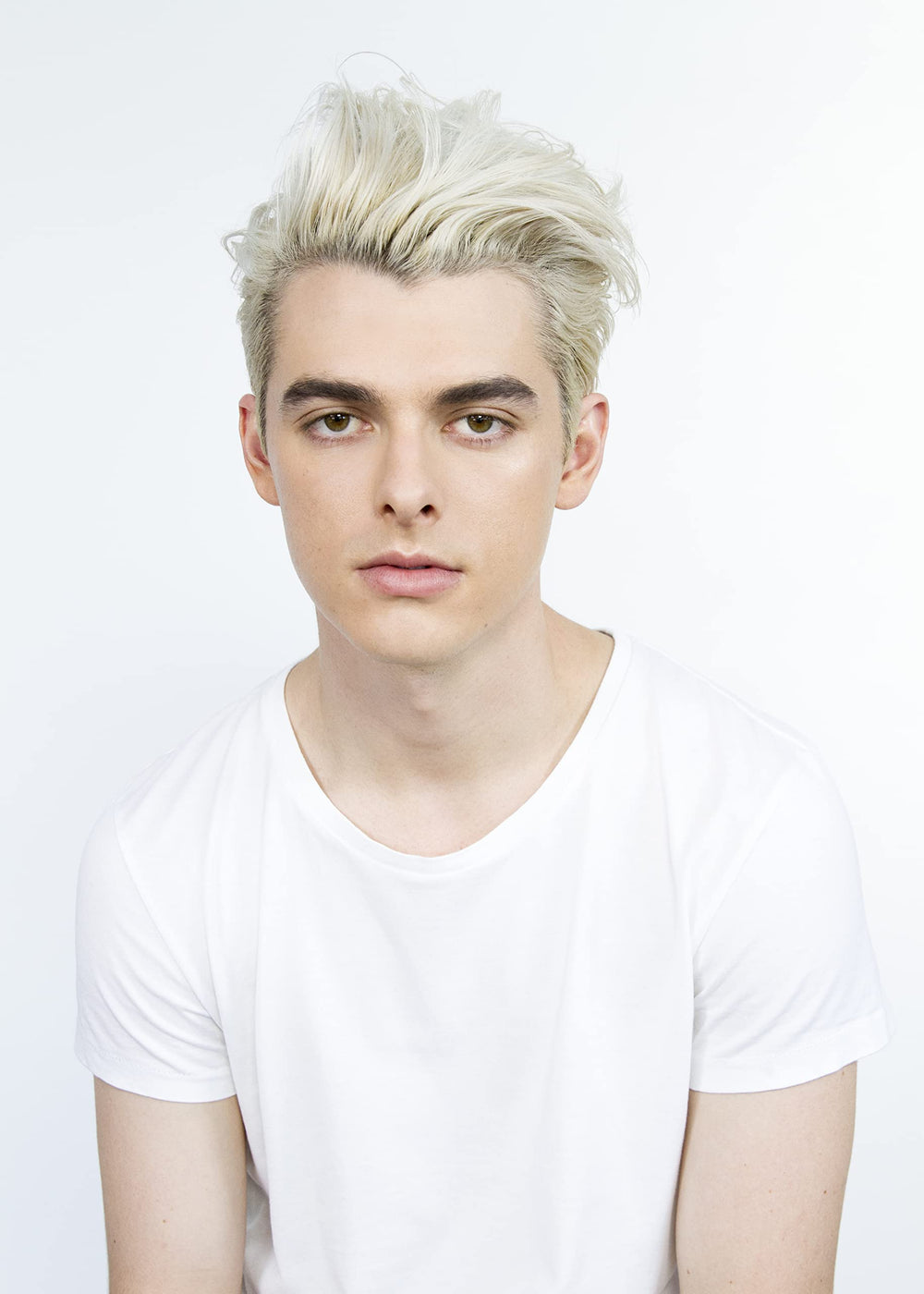 Close-up of short hair styled with R+Co Control Flexible Paste for texture