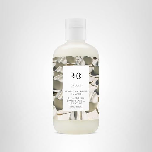 R+Co Dallas Thickening Shampoo lifestyle shot highlighting effortless volume.