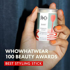 R+Co Dart Pomade Stick glide-on application for even coverage