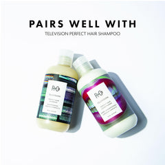 R+Co Television Perfect Hair Conditioner after use with glossy, healthy-looking strands