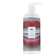 R+Co Television Shampoo lather shows rich foam for cleansing.