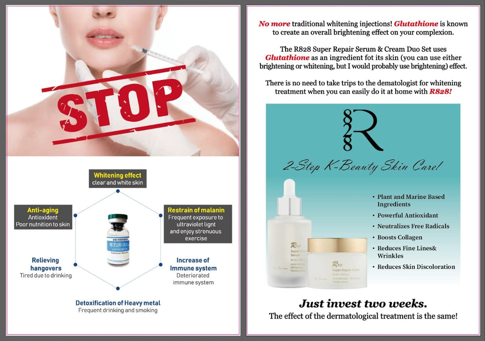 R828 radiant glow after application suggests a luminous complexion.