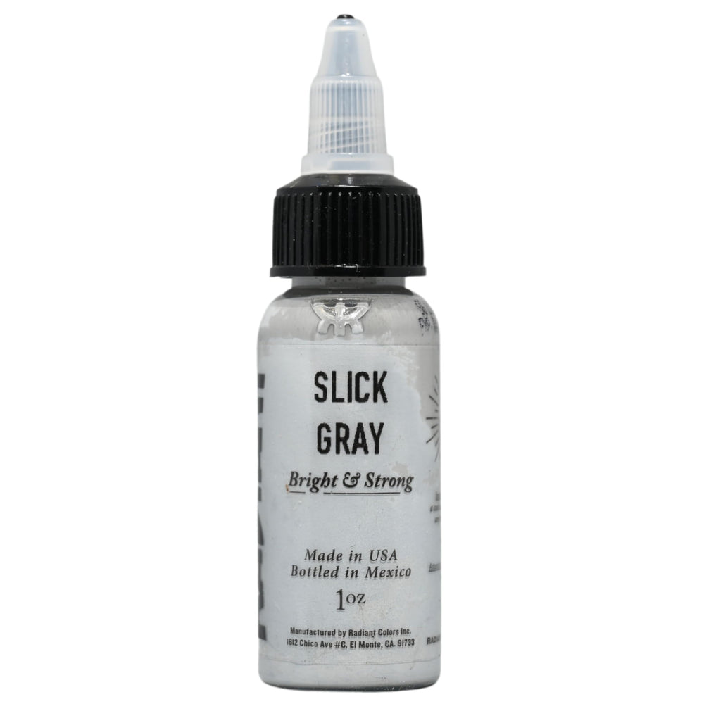 Radiant Colors Slick Gray applied on skin showing clean transitions and depth
