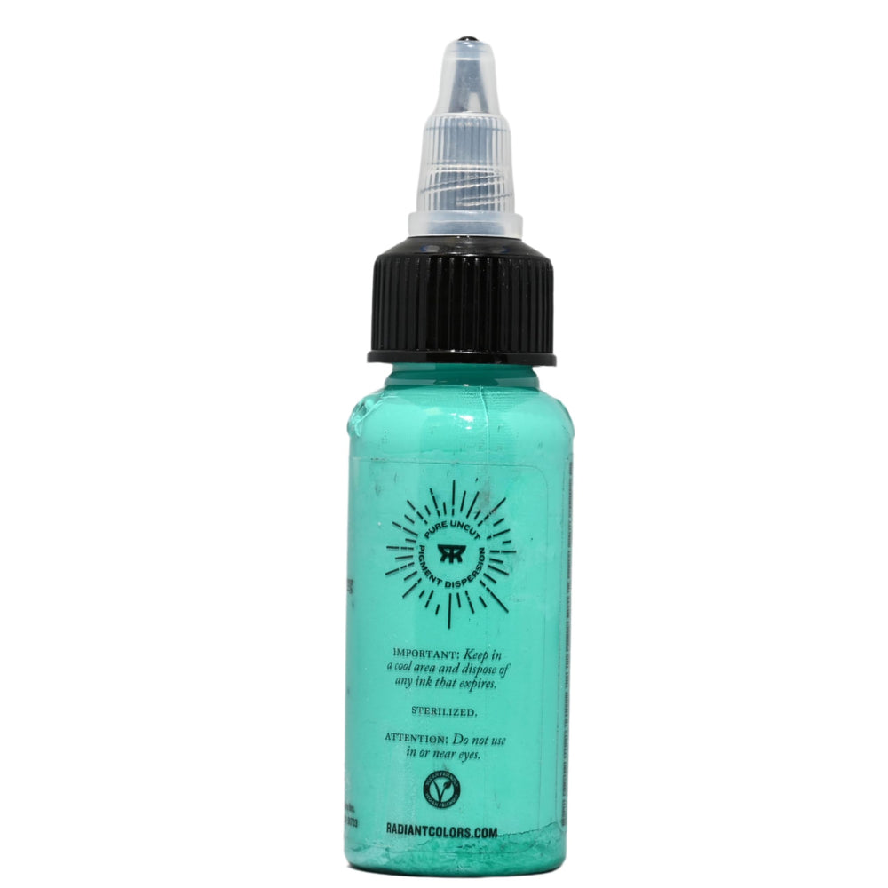 Radiant Colors Teal ink line-work demonstrating precise line quality.