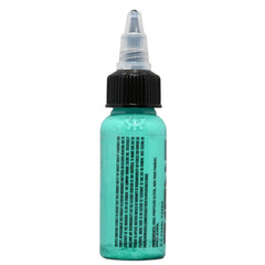 Radiant Colors Teal ink shading example emphasizing lasting brightness.