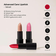 Radiant Professional Advanced Care Lipstick konjac polysaccharide texture indicates lightweight moisture