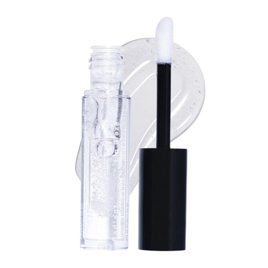 Radiant Professional Lip Glaze Clear bottle shows high shine and hydration.