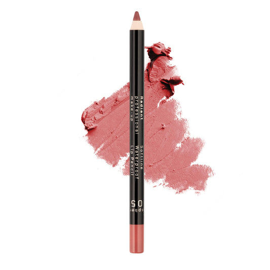 Radiant Professional Raspberry lip liner swatch shows creamy texture and color.