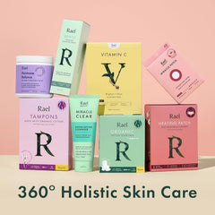 Rael at-home skincare pamper session with bamboo sheet mask.