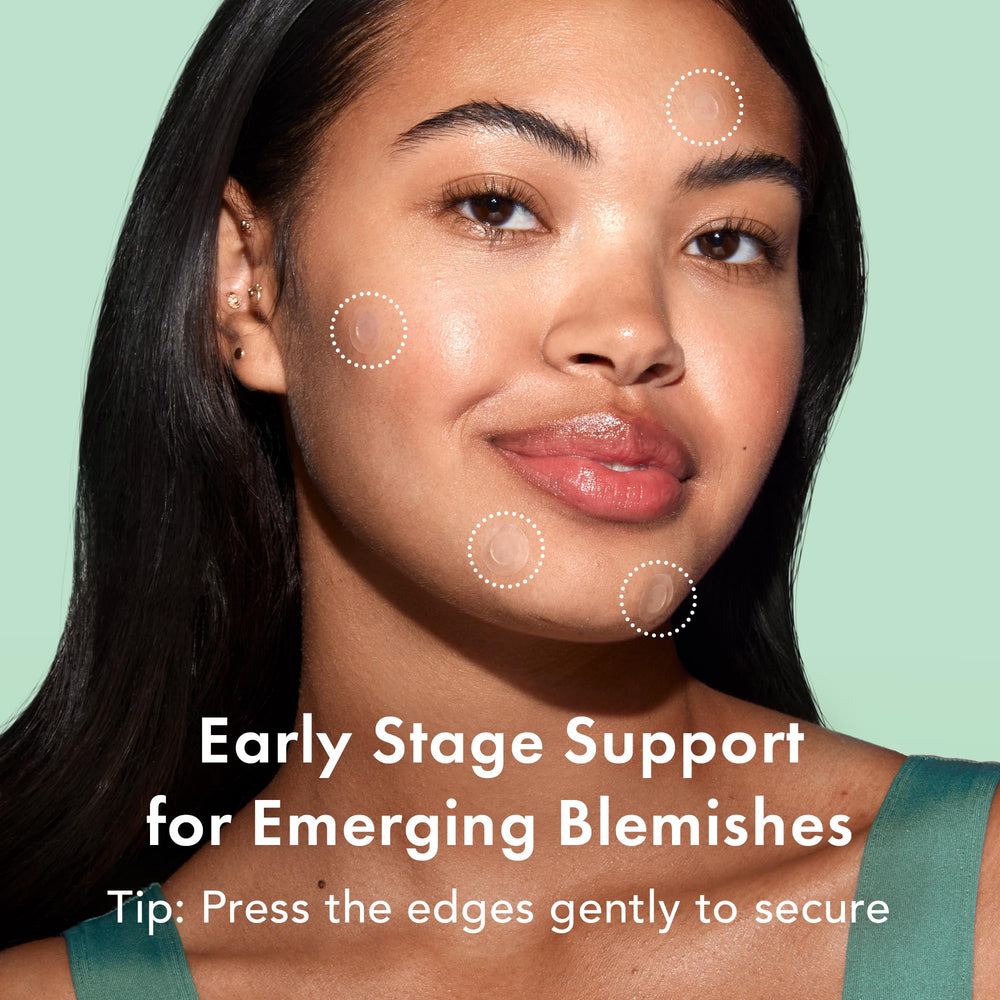 Rael patch includes succinic acid to help calm early blemish appearance