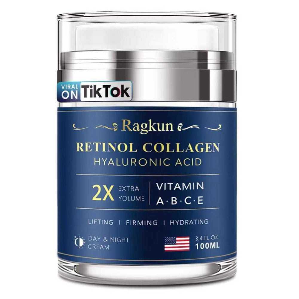 Ragkun Retinol Cream on the face promotes hydration and a smoother appearance
