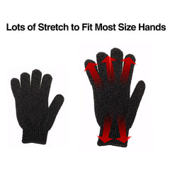 Rainmae body scrub gloves crafted from durable nylon for lasting use.