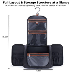 Ralnitote leather-trim and sturdy zippers elevate daily organization and travel readiness