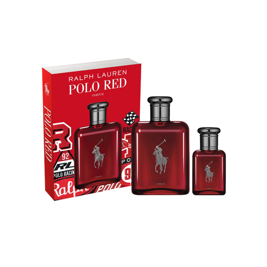 Ralph Lauren Polo Red Parfum bottle front view for confident daytime wear.