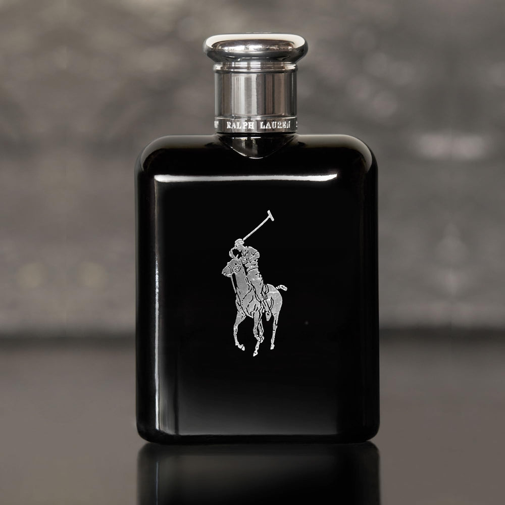 Ralph Lauren Polo Black lifestyle scene shows urban sophistication.