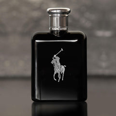 Ralph Lauren Polo Black lifestyle scene shows urban sophistication.