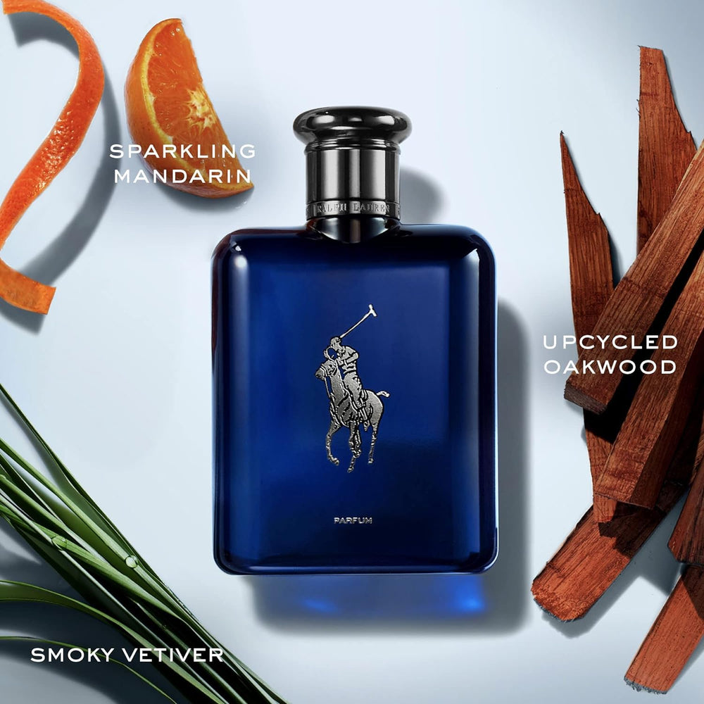 Polo Blue Parfum cap close-up for precise spray control.