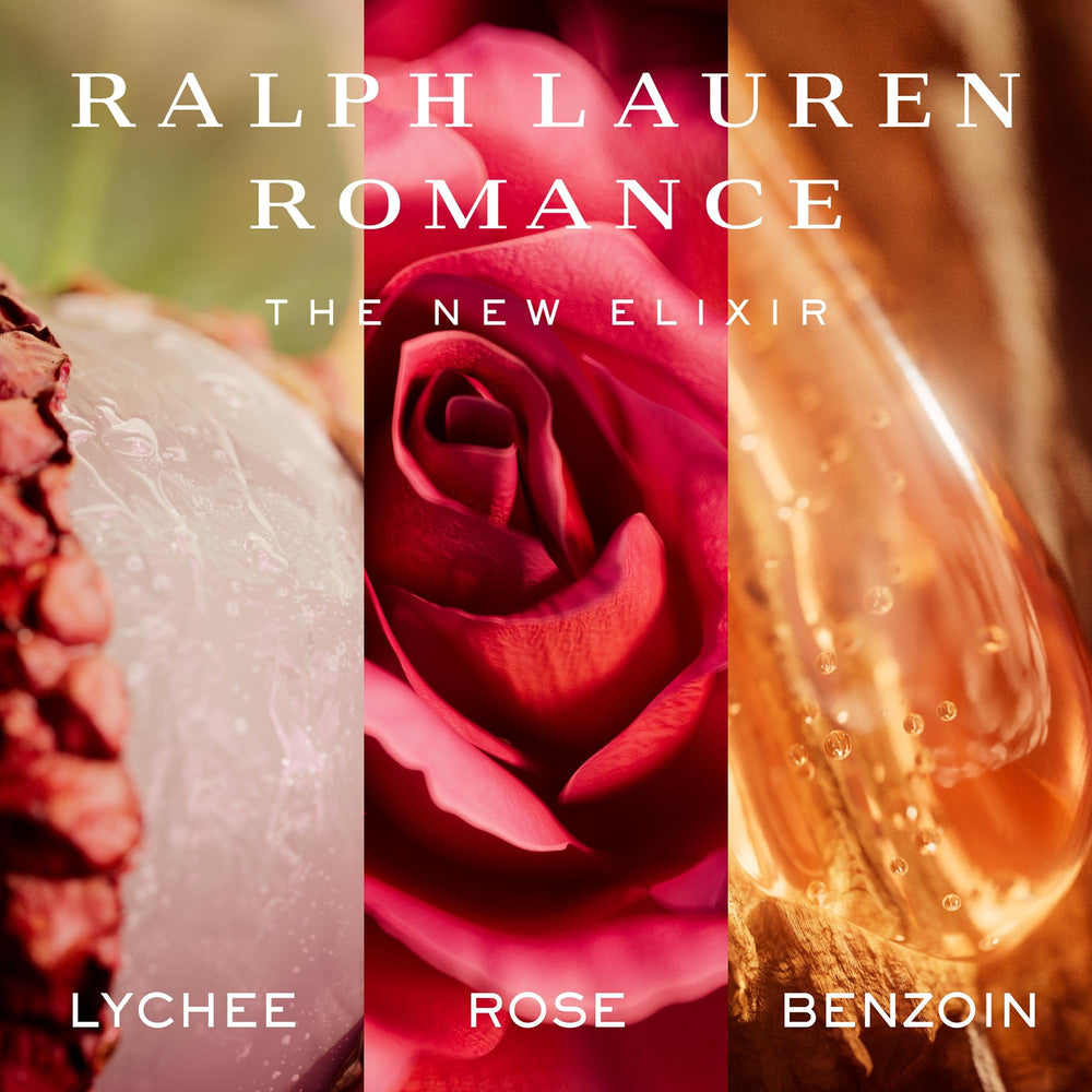 Ralph Lauren Romance Elixir on the wrist, perfect for a subtle heartbeat scent.