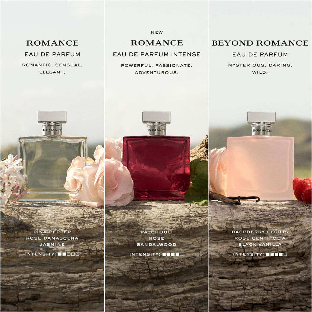 Ralph Lauren Romance Intense packaging box, premium presentation for gifting.