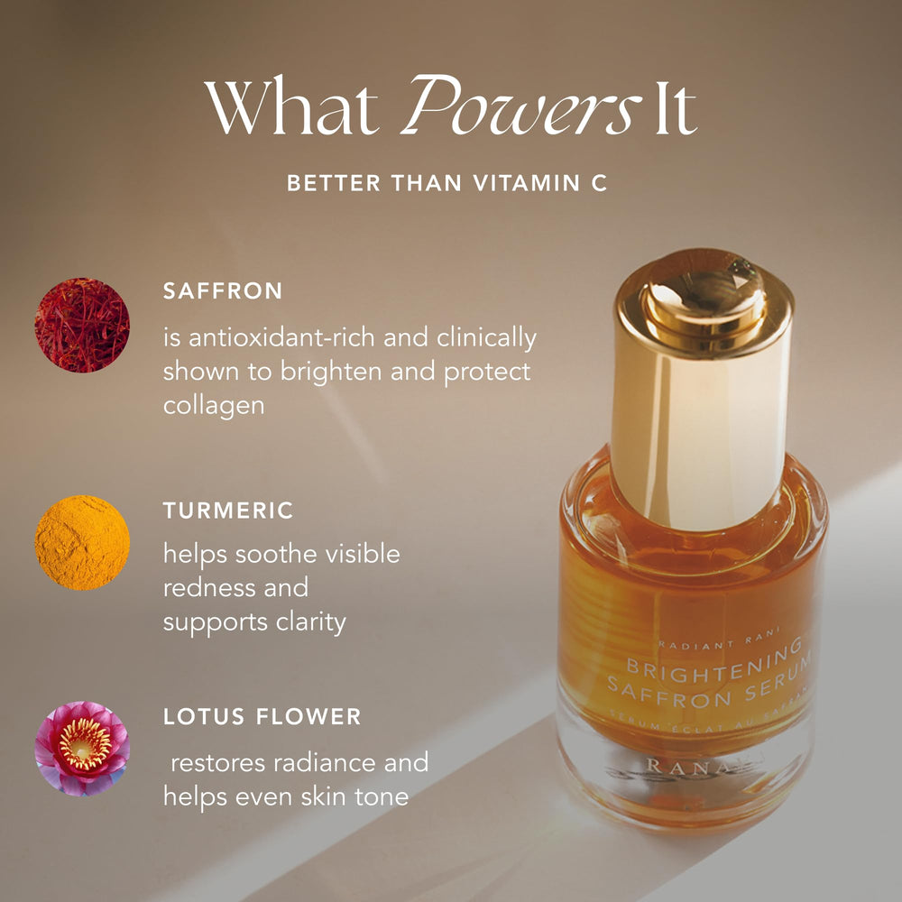 Saffron ingredient focus emphasizes antioxidant-rich formula for a luminous finish