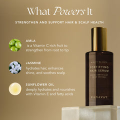 Serum being massaged into hair to tame frizz