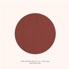 Rare Beauty Kind Words Lip Liner Wise demonstrates soft matte finish for defined lips.