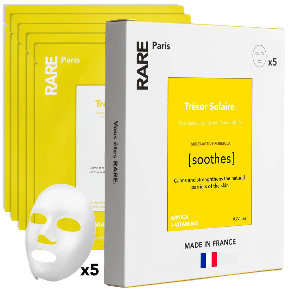 RARE Paris Tresor Solaire packaging showing luxurious at‑home hydration.