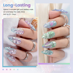 RARJSM Aurora Mermaid bottles display vivid cat-eye shimmer across all six colors.