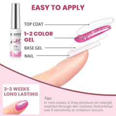 RARJSM finished manicure with radiant sparkle for any occasion.