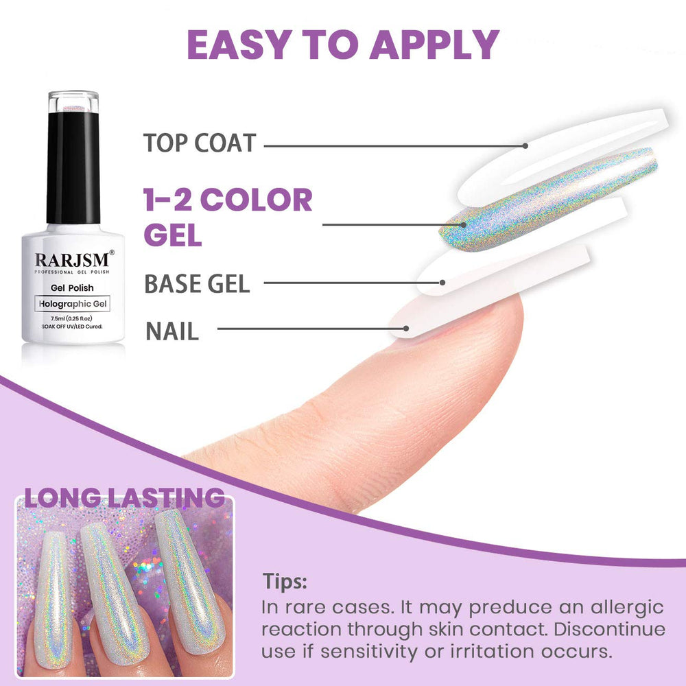 RARJSM purple holographic polish offers bold depth with shimmer.