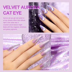 RARJSM magnet stick demonstrating cat eye color shift on gel nails