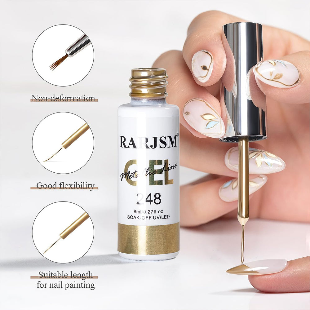 RARJSM 8ml bottle of chrome gel liner ready to use.