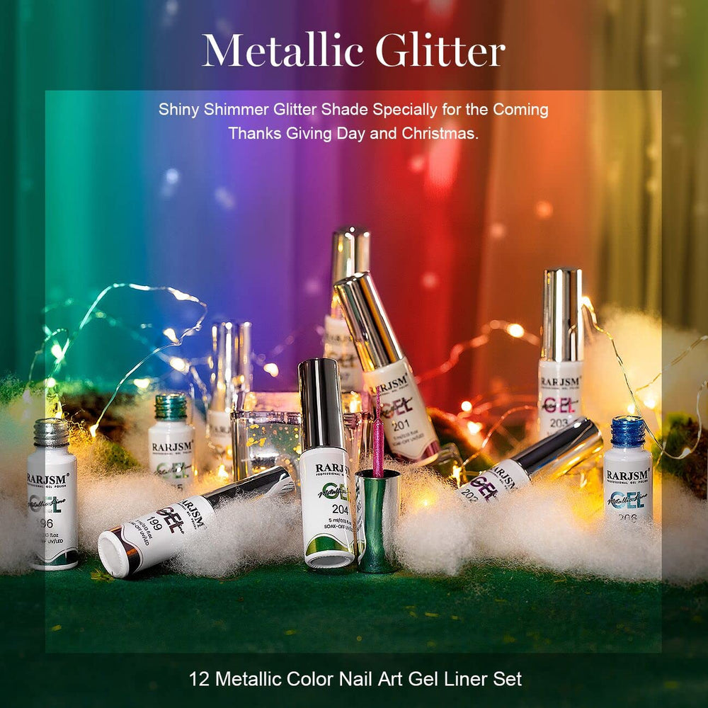 RARJSM gold liner gel adds luxurious accents with smooth application for dynamic nail art