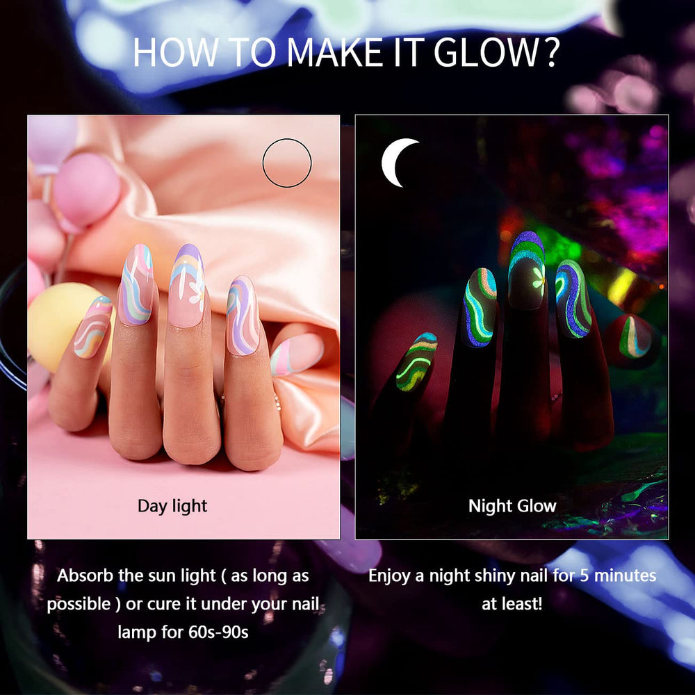 RARJSM pastel and neon color swatches for day and night effects
