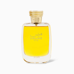 RASASI Hawas for Her bottle close up, a modern Arabian perfume design for all day confidence