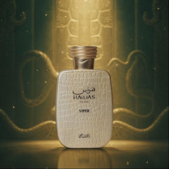 RASASI Hawas Viper packaging box, premium unboxing that hints at depth and warmth.