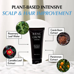 RATED GREEN Real Grow aromatherapeutic aroma with cedarwood, rosemary, eucalyptus, orange during shower.