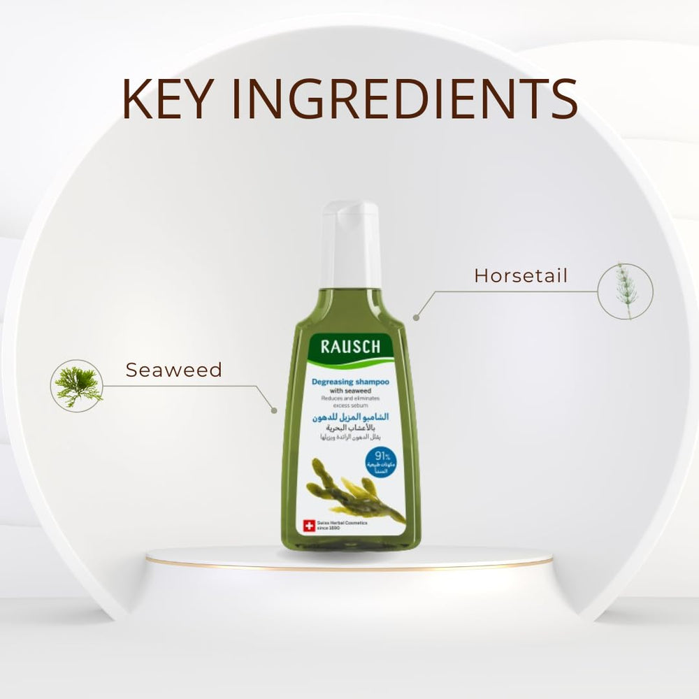 RAUSCH Seaweed Degreasing Shampoo on sink for home use