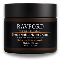 RAVFORD Men’s Moisturizer bottle front delivering lightweight hydration for daily freshness