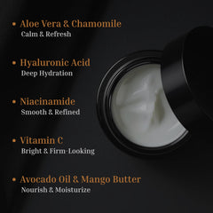 Vitamin C inscription hints at brightness and even-toned skin support