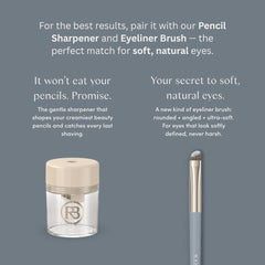 Ravie Beauty DUNE eyeliner close-up demonstrating subtle definition and use.
