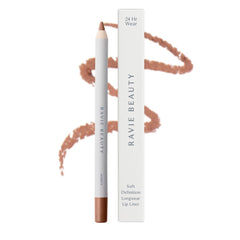 Ravie Beauty Soft Definition Lip Liner Honey close-up, creamy texture for precise outlining.