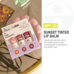 Raw Elements lip tint with mineral sunscreen for outdoor color and care.