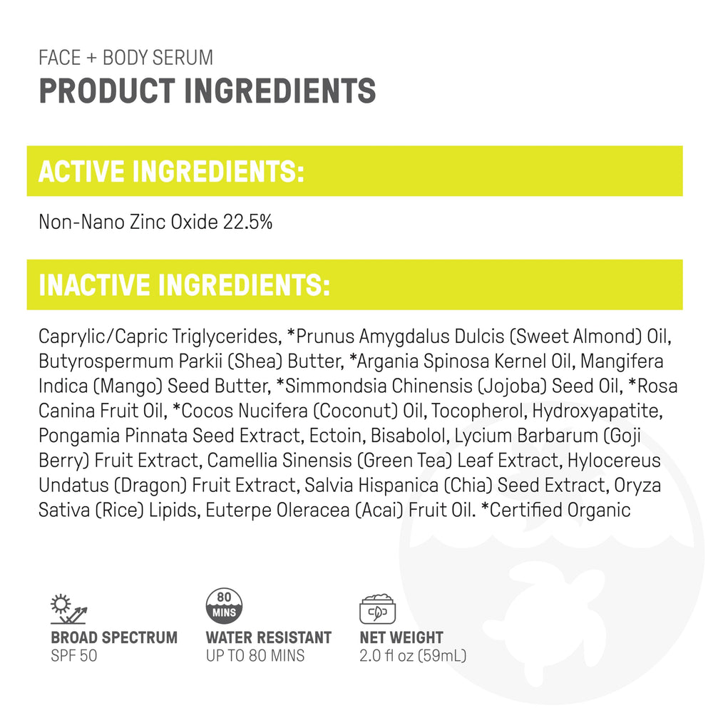 Raw Elements sunscreen remains effective during water activities for up to 80 minutes.