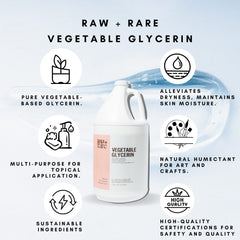 Raw Plus Rare glycerin kosher and halal certified for cosmetic use